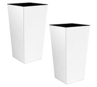 2x alto Urbi da 2 litri, plastica, 12,6 x 20 cm in bianco