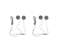 2X Altoparlanti per Cuffie da Casco per Cuffie Jack da 3,5 mm Cuffie Cablate Cuffie per Cuffie con Microfono HD per Interfono per Casco Moto MP3