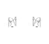 2x Alzacristalli TOPRAN Davanti S+D per VW POLO, POLO 9N, POLO IV