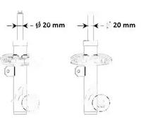 2x Ammortizzatori KYB Davanti S+D per CITROËN C3 / C3 ORIGIN III (SX), C3 III