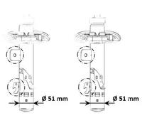 2x Ammortizzatori KYB Davanti S+D per PEUGEOT 2008, 2008 I