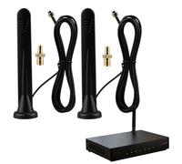 2X Antenna 4G LTE 5G Esterna 15 dBi Omnidirezionale Amplificatore Segnale Impermeabile con Connettore SMA e Adattatore TS9, 600-6000 MHz Universale per Router Modem LTE 3G/4G/5G, 3 m