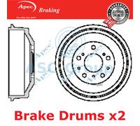 2x Apec 256mm (Interno) 5 Borchie Ricambio Posteriore Freno a Mano Drums DRM9705