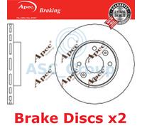 2x Apec BRAKING 258mm Ventilato Ricambio Qualità OE Dischi Freno (Paio) DSK2900