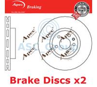 2x Apec BRAKING 296mm Ventilato Ricambio Qualità OE Dischi Freno (Coppia) DSK904