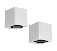2x applique ALSE per esterni IP54 downlight bianco opaco angolare 1x GU10 max.