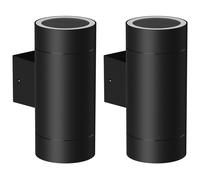 2x applique BIDO per esterni IP44 Up- & Downlight nero opaco rotondo 2x GX53