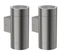2x applique BIDO per esterno IP44 Up-/Downlight alluminio opaco rotondo 2x GX53