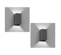 2x applique CUBEL per esterni IP65 Up & Downlight antracite opaco [EEK: D]