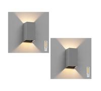 2x applique CUBEL per esterni IP65 up/downlight nero opaco angolare 1x G9