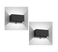 2x applique CUBEL sensore crepuscolare rilevatore di movimento per esterni IP65