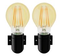 2x applique FEL in porcellana nera lucida angolare 1x E27 max. 300W