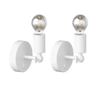 2x applique FETRO switch bianco opaco rotondo 1x E27 max. 60W