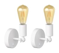 2x applique FETRO switch bianco opaco rotondo 1x E27 max. 60W [EEK: E]