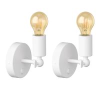 2x applique FETRO switch bianco opaco rotondo 1x E27 max. 60W [EEK: E]