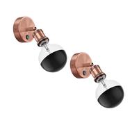 2x applique RETRA switch bronzo opaco rotondo 1x E27 max. 60W [EEK: F]