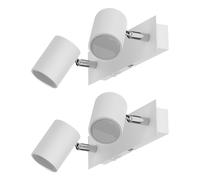 2x applique WAIKA 2 luci interruttore bianco opaco angolare 2x GU10 max. 60W