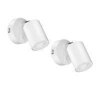 2x applique WAIKA interruttore bianco opaco rotondo 1x GU10 max. 60W