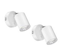 2x applique WAIKA interruttore bianco opaco rotondo 1x GU10 max. 60W [EEK: E]