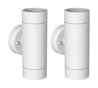 2x applique WEDO per esterni IP44 Up-/Downlight bianco opaco rotondo 2x GU10 [EEK: F]