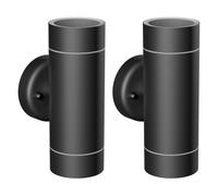 2x applique WEDO per esterni IP44 up/downlight nero opaco tondo 2x GU10 [EEK: F]