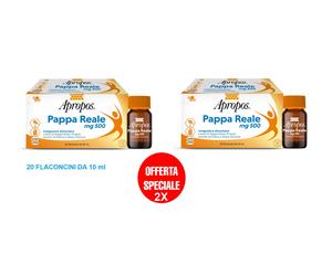 2X APROPOS PAPPA REALE 500 mg - 20 Flaconcini da 10 ml - Integratore Alimentare