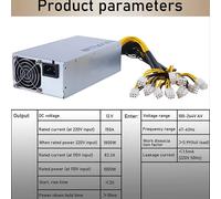 2X APW7 Alimentatore da 1800 W Alimentatore da Miniera per Bitmain S9/+/A6/A7/R4/S7/E9 con Connettori 10X PCI-E Un 6 Pin