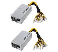 2X APW7 Alimentatore da 1800 W Alimentatore da Miniera per Bitmain S9/+/A6/A7/R4/S7/E9 con Connettori 10X PCI-E Un 6 Pin