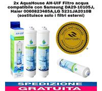 2X Aquahouse AH-UIF Filtro Acqua Compatibile Con Samsung DA29-10105J, Haier 0060