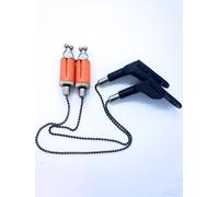 2x Arancio Fluo Avvisatori di Abboccata, Indicatore Allarme di Morso con Catena