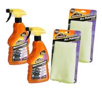 2X Armor All Panno In Microfibra Per Pulizia Universale Auto