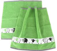 2x Asciugamani Pecora Ruota Dentata Kracht Spugna Cucina Panni Agnello Deco Cibo