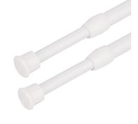 2X Aste Per Tende Telescopiche Bianche Regolabili A Tensione Rete Tenda Doccia