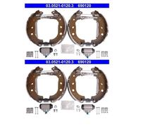2X ATE 03.0521-0120.3 Set Di Freni Posteriori Per Citroën Nemo Peugeot Fiat