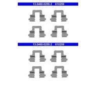 2x ATE 13.0460-0259.2 Set Accessori Disco Freno Posteriore per Audi VW