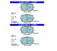 ATE 13.0470-3881.2 Kit pastiglie freni