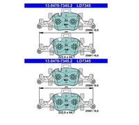 2x ATE 13.0470-7345.2 Kit Pastiglie Freno Freni a Disco Frontale per BMW G42 G87