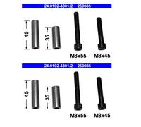 2x ATE 24.0102-4801.2 Set Manicotti di Guida Pinza Freno per VW Polo Passat Seat