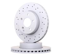 Disco freno ATE 24.0128-0100.1 anteriore, ventilato, altamente carbonizzato, 1 Pezzo