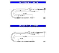 2X ATE 24.3727-0154.2 Cavo Di Freno A Mano Posteriore Per Audi A6 4A2 4A5 100