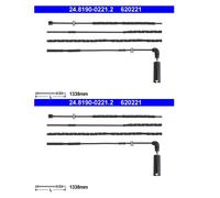 2X ATE 24.8190-0221.2 Sensore Di Usura Freno Per BMW E46