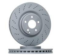 Disco freno ATE 24.0132-0180.1 anteriore, ventilato, altamente carbonizzato, 1 Pezzo