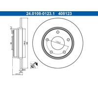 2x ATE Disco Freno Pieno Ø260mm per Renault Arkana I LCM LDN