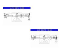 2X ATE Flessibile Freni Anteriore Per Alfa Romeo 147 937 1.6 16V T.SPARK Eco 937
