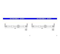 2X ATE Tubi Freno Anteriore Adatto A per Renault Twingo Smart Forfo