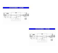 2X ATE Tubo Frenante Anteriore Per Mercedes-Benz E-Class W211 S211 C219 CLS 350