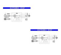 2X ATE Tubo Frenante Anteriore Per Opel Insignia A Caravan G09 2.0 CDTi 1.6 SiDi