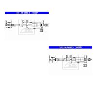 2X ATE Tubo Frenante Anteriore Per Peugeot 207 CC WD_ 1.6 16V 208 CA_ CC_ 1.2
