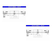 2X ATE Tubo Frenante Anteriore Per Porsche 924 VW 181 15001600 31 1.5 S 36