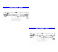 2X ATE Tubo Frenante Anteriore Per Renault Trafic III Furgone FG 2.0 DCI 120 FG